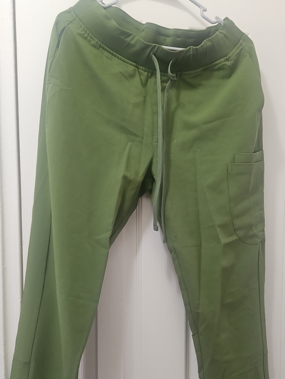 Women's Olive Green Straight-Leg Drawstring Pants